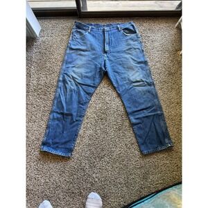 Red Kap Mens PD60PW4 Workwear Denim Jeans Blue Straight Leg 42x30 Cotton